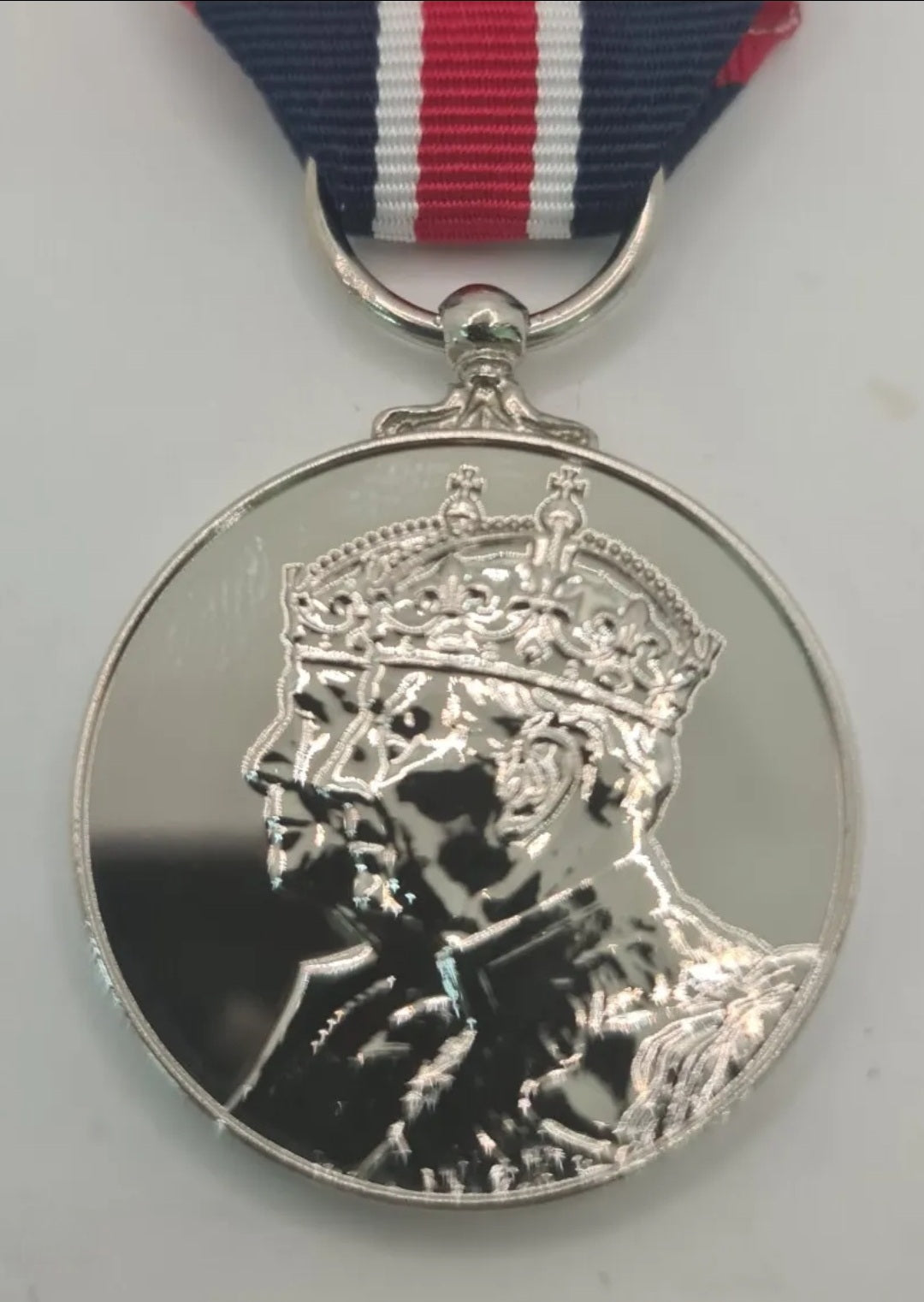 King Charles III Coronation Medal replica.