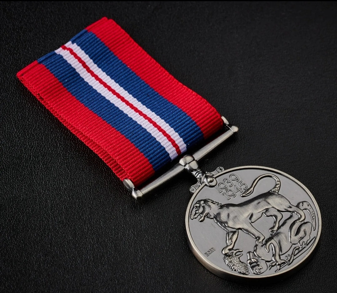 Full Size Replica WW2 War Medal 1939-1945 with Ribbon.